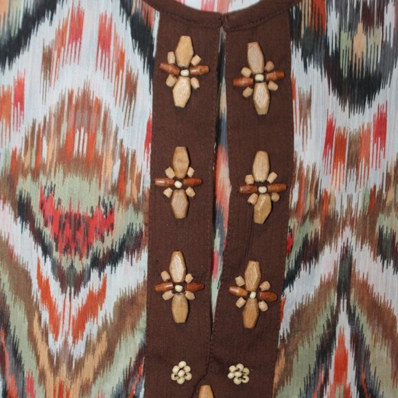 Silhoulettes Abstract Design Long Sleeve Tunic Length Top - Picture 13 of 13